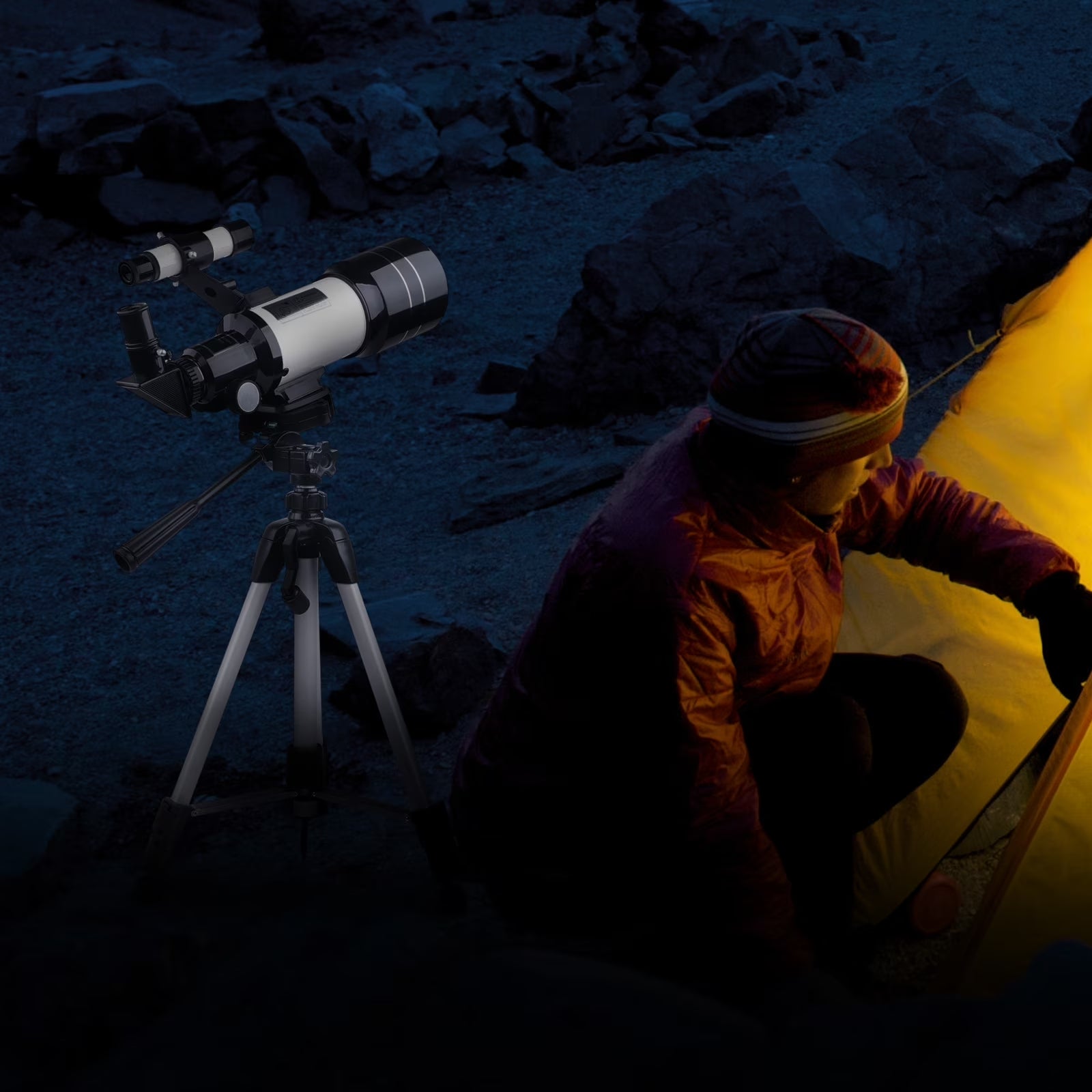 Telescope for Adults, 70Mm Astronomical Telescope Refractor Telescope for Moon Viewing Stargazing, Kids Beginner Portable Compact Travel Telescope for Camping Outdoor Use Easy Setup
