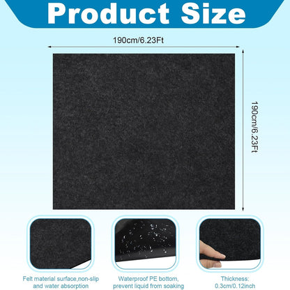 Camping Tent Carpet Mat Waterproof and Non-Slip Camping Floor Rug Tent Floor Blanket for Camping Hiking Lawn Picnic Supplies (6.2 × 6.2 Ft)