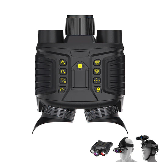 Head&Helmet Mount 4500Mah Rechargeable Night Vision Goggles Full Color Night Vision Binoculars with Built-In One-Click Compass