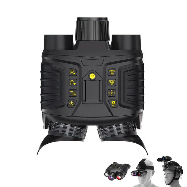 Head&Helmet Mount 4500Mah Rechargeable Night Vision Goggles Full Color Night Vision Binoculars with Built-In One-Click Compass