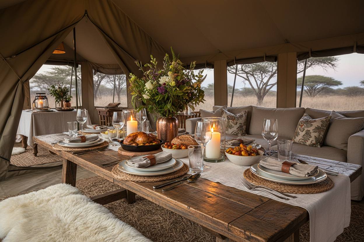 The Heritage Glamping Dining & Silverware Set