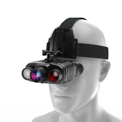 Upgraded Hunting Night Vision Goggles, Head-Mounted Night Vision Binoculars, 8X Digital Zoom, Built-In Compass, Key Backlight