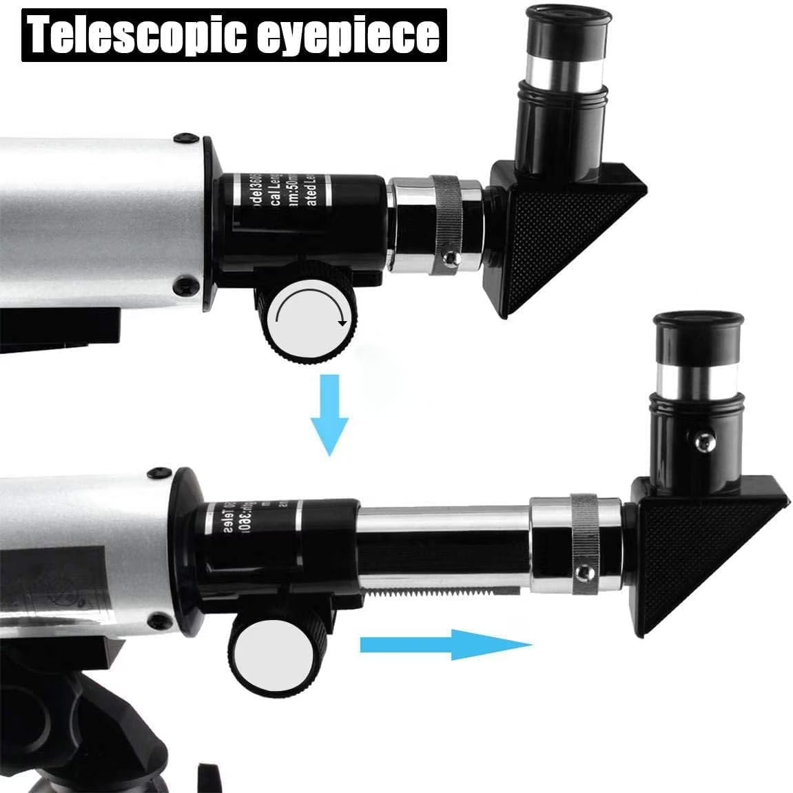 ® Telescope,50/360Mm Refractor Telescope,18X-90X Magnification Telescopes with Tripod,Portable Astronomy Telescope for Kids,Adults,Beginners