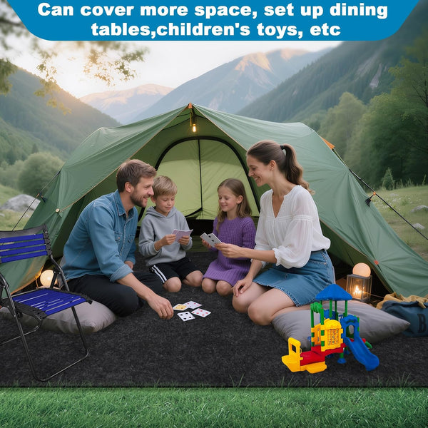 Camping Tent Carpet Mat Waterproof and Non-Slip Camping Floor Rug Tent Floor Blanket for Camping Hiking Lawn Picnic Supplies (6.2 × 6.2 Ft)