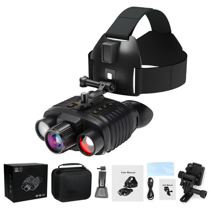 Upgraded Hunting Night Vision Goggles, Head-Mounted Night Vision Binoculars, 8X Digital Zoom, Built-In Compass, Key Backlight